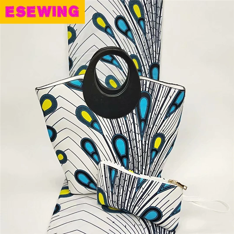 

Ankara wax print fabric african fabric ,ankara wax print bags for party 100%Cotton african wax Print 6yards with handbag sets