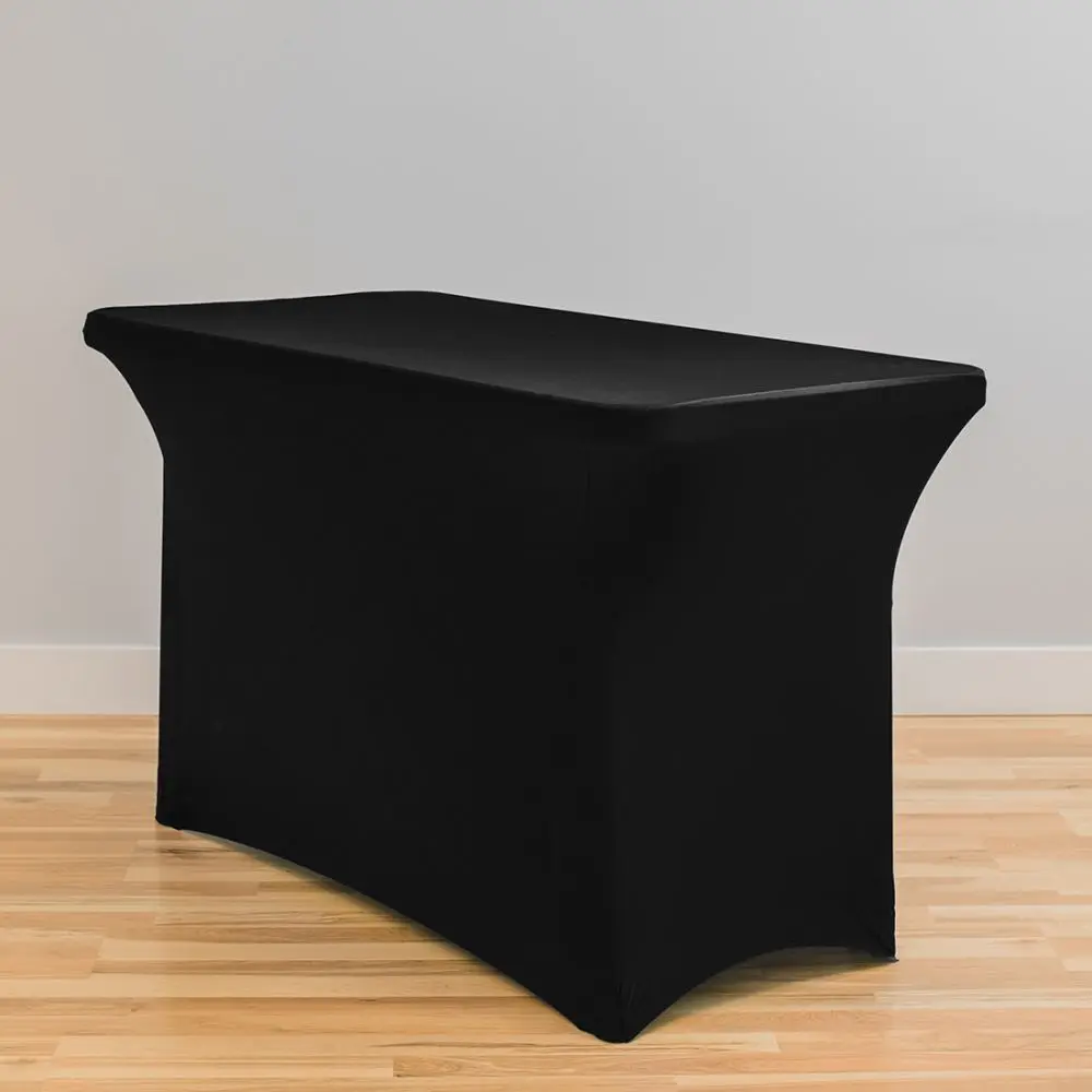 4FT 6FT 8FT Rectangular Wedding Stretch Table Cover Spandex Table Cloth