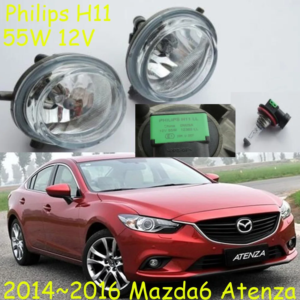 Фара бампера автомобиля для Mazda 6 мазд6 atenza дневной свет~ 2016y Atenza Противотуманные фары светодиодный DRL фары для мазда6 противотуманные фары
