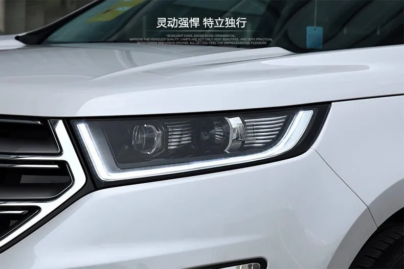 Автомобильный Стайлинг для Ford Edge фары- Edge светодиодный фонарь DRL Hid головной фонарь Ангел глаз биксеноновый луч аксессуары