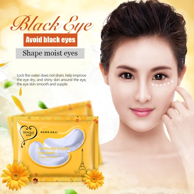 5pcs BIOAQUA Hydra Slip Crystal Eye Mask Anti Aging Wrinkle Remove Dark
