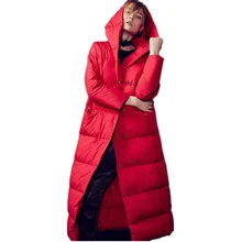 Новинка года, зимняя женская куртка-пуховик, однотонная Повседневная удлиненная теплая куртка с капюшоном, свободное ветрозащитное зимнее пальто, женские пуховики, 0406