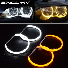 Switchback Cotton Light Halo Rings DRL LED Angel Eyes Kit For BMW 3 5 7 Series E46/E39/E38/E36 Cars Headlight Retrofit 131mm*4