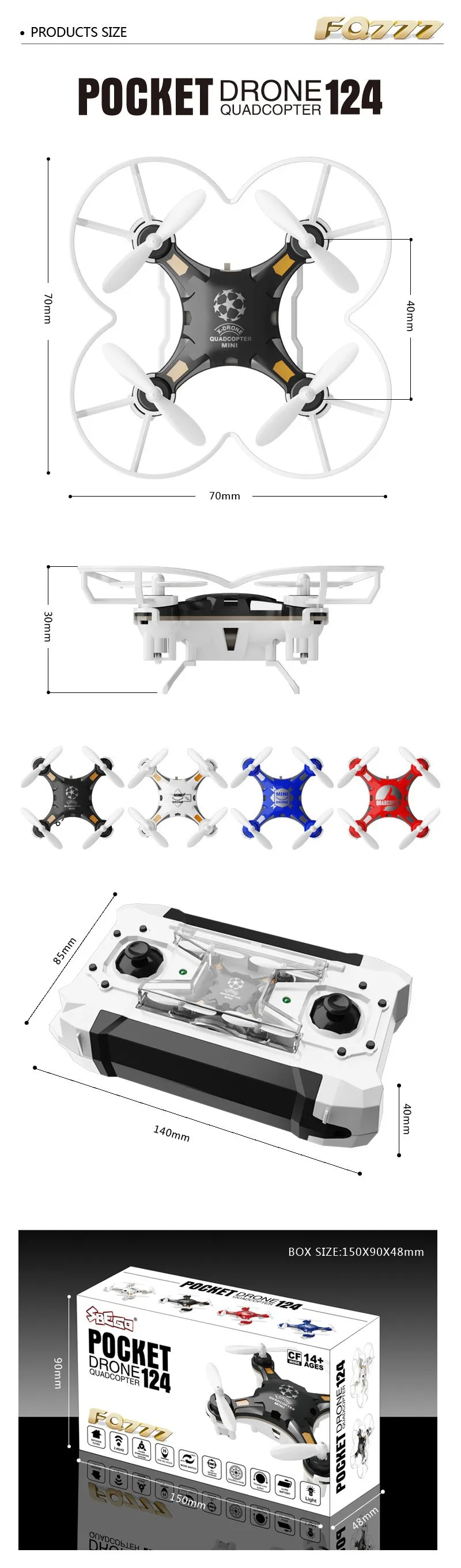 Una Elicottero Tasca Drone Dollar di più United States FQ777 Testa Drone Quadcopter Chiave Senza Colon RTF Hygia USD Stock Quadrocopter UAV di Ritorno Mini 124 124 Modalità 2.4GHZ Upslon recente RC 2 Una Elicottero Tasca Drone 2