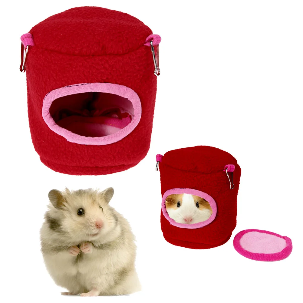 Soft Plush Hamster Hammock Pet Hammock for Hamster Rabbit Rat Parrot Squirrel Stump House Small