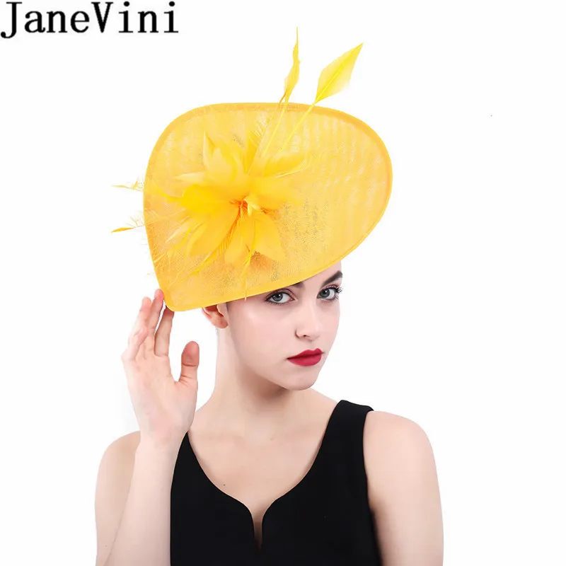 yellow fascinator hat