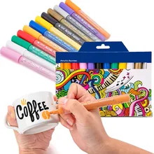 12 цветов художественный Маркер ручки для рисования Большая кисть пропиленовые чернильные маркеры Профессиональный эскиз живопись художественные Маркеры Ручка для студентов ребенок