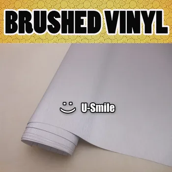 شراءأفضل جودة الفضة نحى الألومنيوم التفاف الفينيل ملصقا صائق ورقة الهواء فقاعة حرة سيارة التفاف حجم: 1.52X30 M/لفة