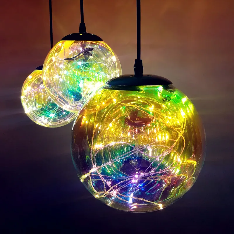 Nordic postmodern minimalist stained glass LED lamp bead ...