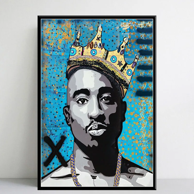 P696 Tupac 2PAC популярный рэпер звезда хип-хоп музыка ПЕВЕЦ художественная живопись
