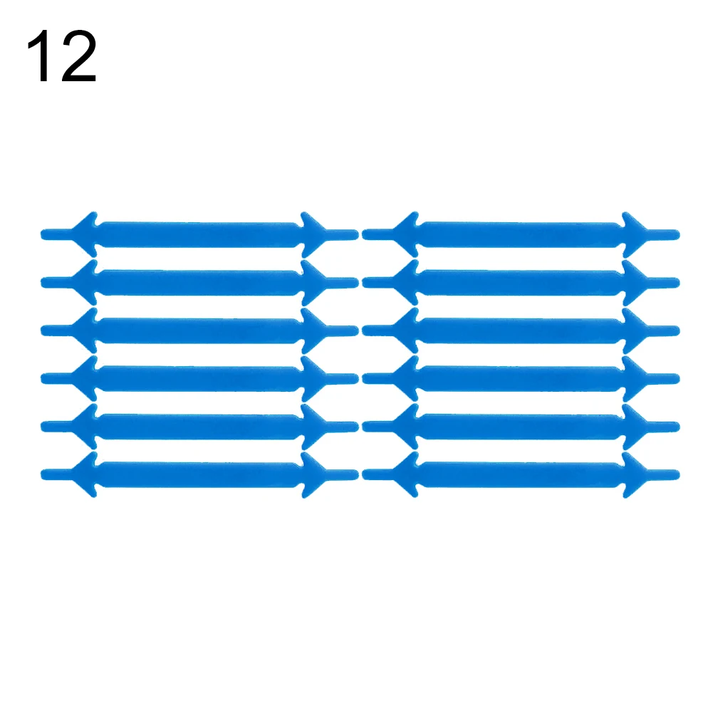 Шт. 12 шт., силиконовые шнурки, креативные, однотонные, унисекс, эластичные, в форме стрелы, без галстука, шнурки для обуви