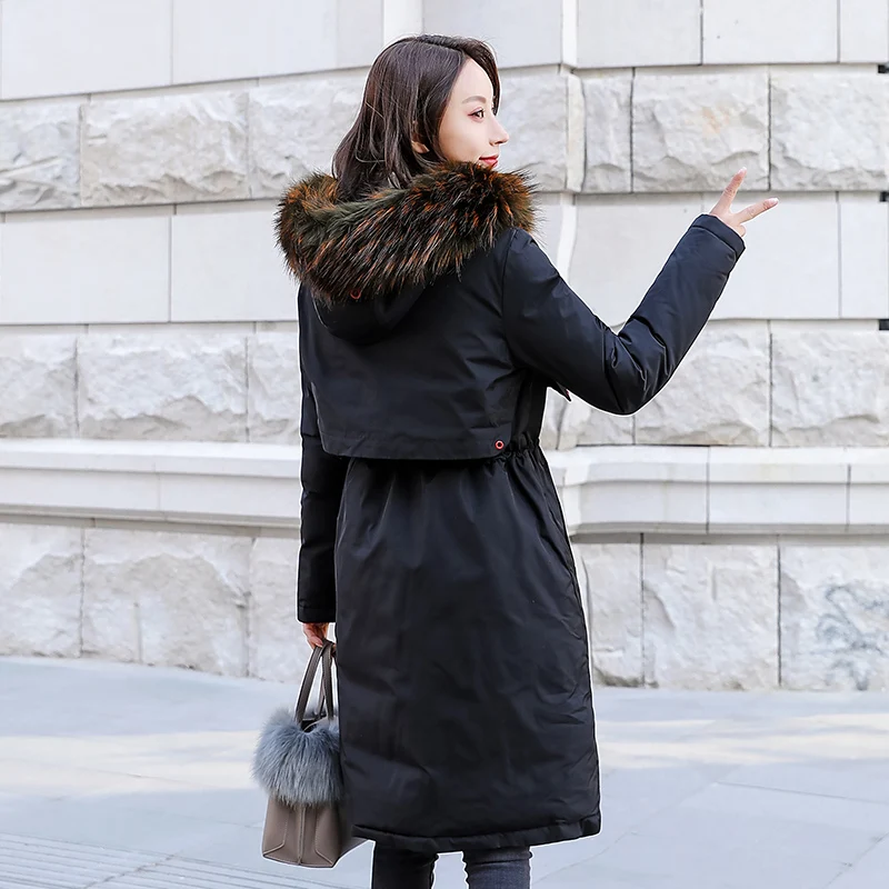 Femme Réversible Longues À Manteau Coton Solide Fermeture Casual Parkas Éclair Manches Lâche Capuchon Femmes Long Style Black gray caramel Chaud Veste Med Wy649 tdxCshQr