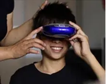 אימון חזותי 3D דור השני סוללה מובנית דיקור לייזר כחול עיניים לעיסוי לעיסוי מרגיע