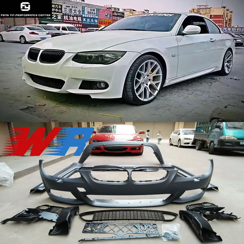 E92 E93 3 серии Купе M-TECH Комплект кузова автомобиля PP Неокрашенный передний бампер