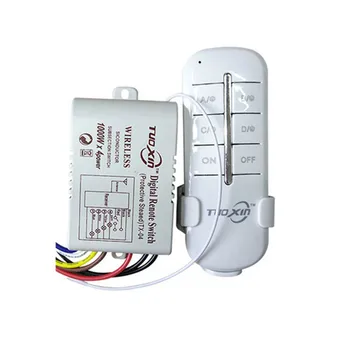 

Wholesale High Power 4000W Long Distance Intelligent Remote Control Switch Lighting 4-way Wireless Lamp Switch Global General