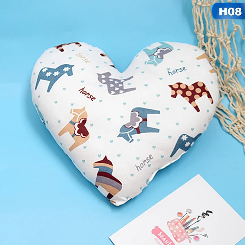 08 Подушка в форме сердца для малышей, мягкая хлопковая подушка для дивана для новорожденных, подушка для детской комнаты, украшение постельных принадлежностей - Цвет: 08