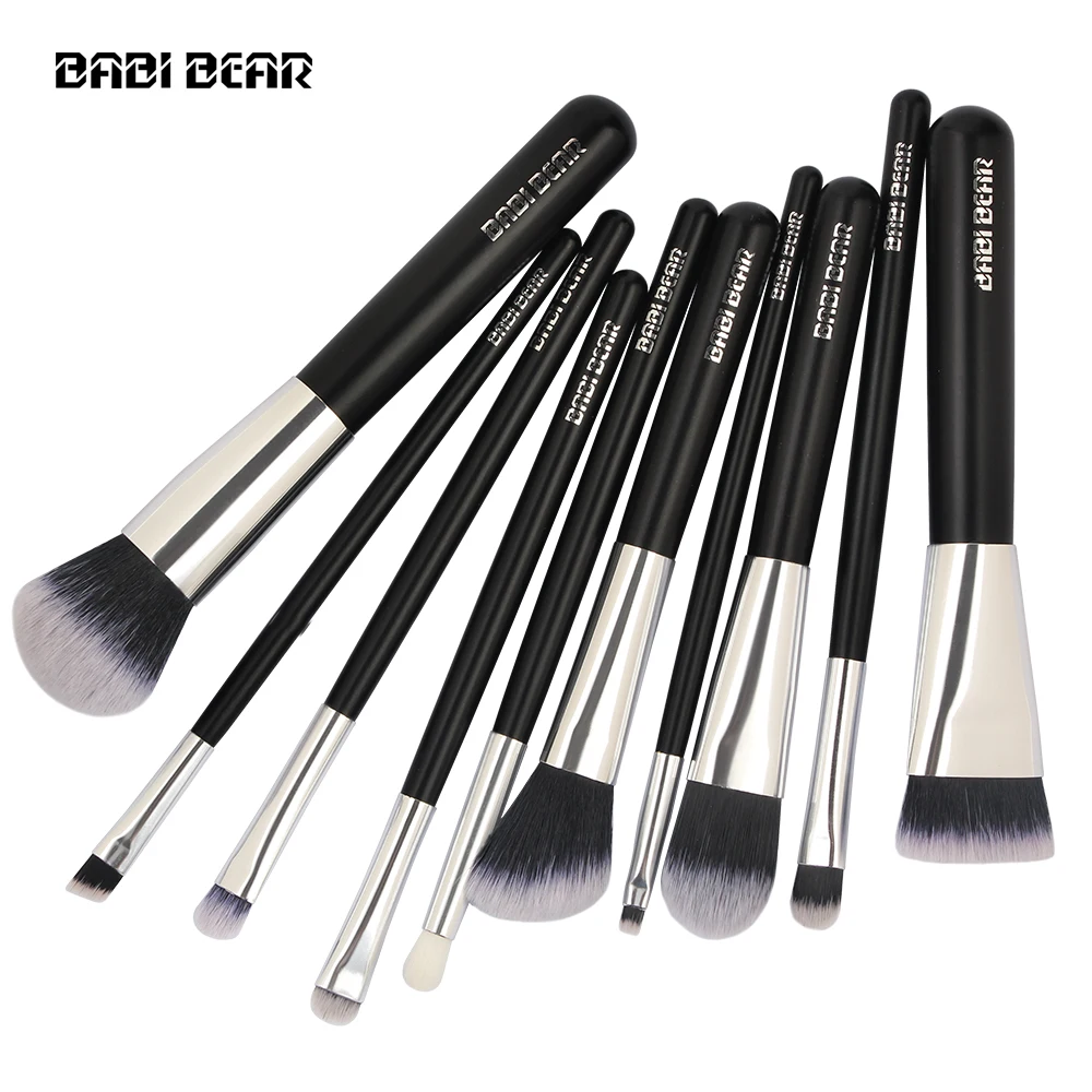 BABI BEAR 10 шт. Профессиональный набор кистей для макияжа кисть для нанесения тонального крема набор кистей для пудры комплект кисточек Maquiagem набор кистей для макияжа