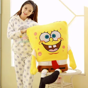 

cartoon figure lovely SpongeBob Plush toy soft hugging pillow christmas gift about 120cm 0327
