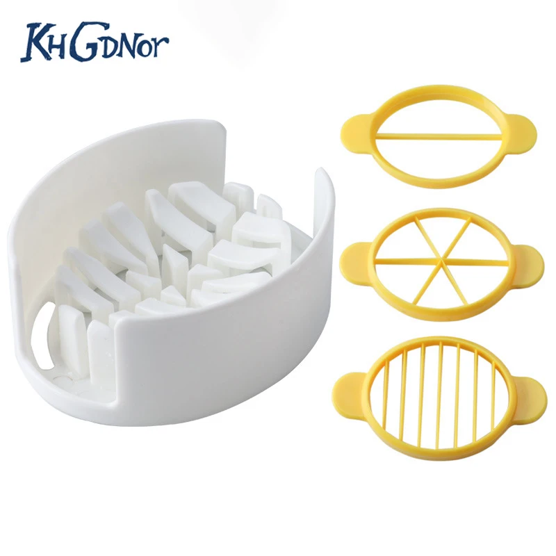 

KHGDNOR Plastic Egg Slicer Multi-function Egg Cutter Chopper Peeler Mold Flower Edges Tools Kitchen Accessory