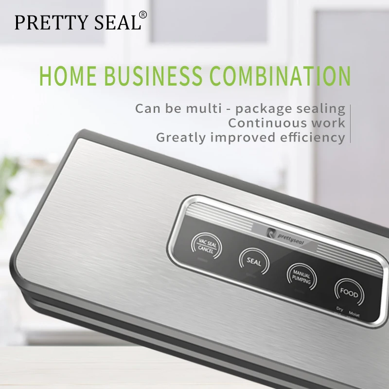 PRETTYSEAL 220 В 240 бытовой пищевой вакуумный упаковщик упаковочная машина пленка в том