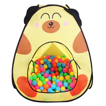 Игрушечные палатки пальчиковые рок мультфильм шаблон собака слон стиль складной открытый игровой дом дети пляжные игровые палатки бассейн мяч