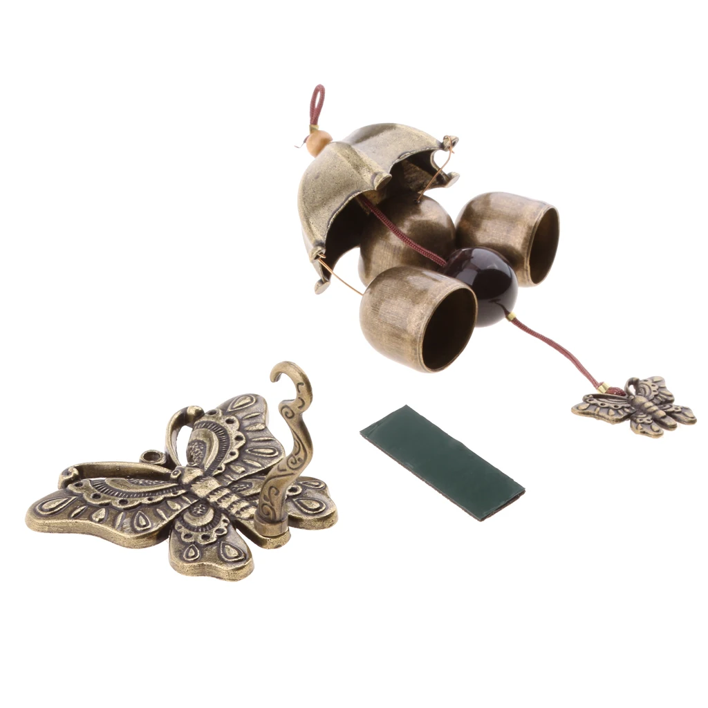 Металлический колокольчики Музыка Ветра Бабочка Форма Дверной кулон подвесной домашний садовый декор