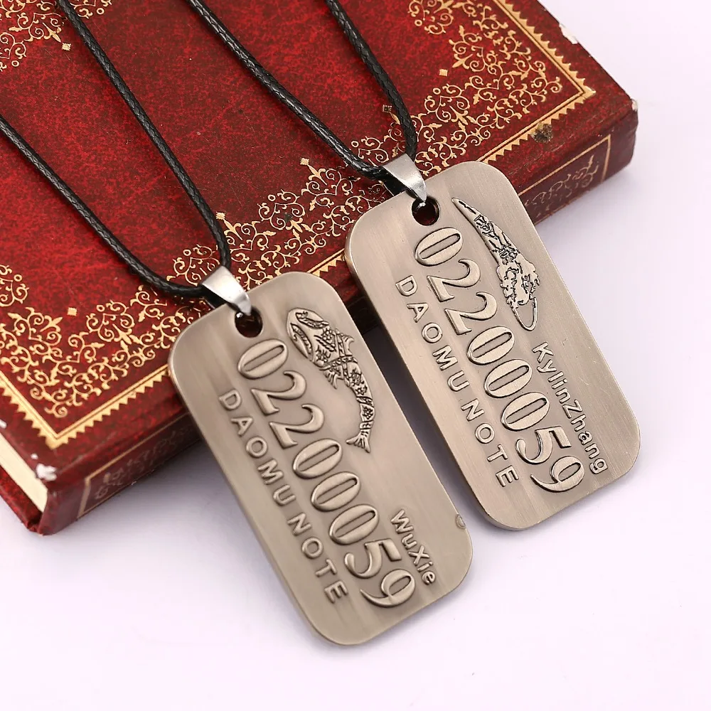 

HF11551 Supernatural License Plate Number Pendant Necklace Letter Tomb Note Jewelry Necklace rope leather necklace collar 2016