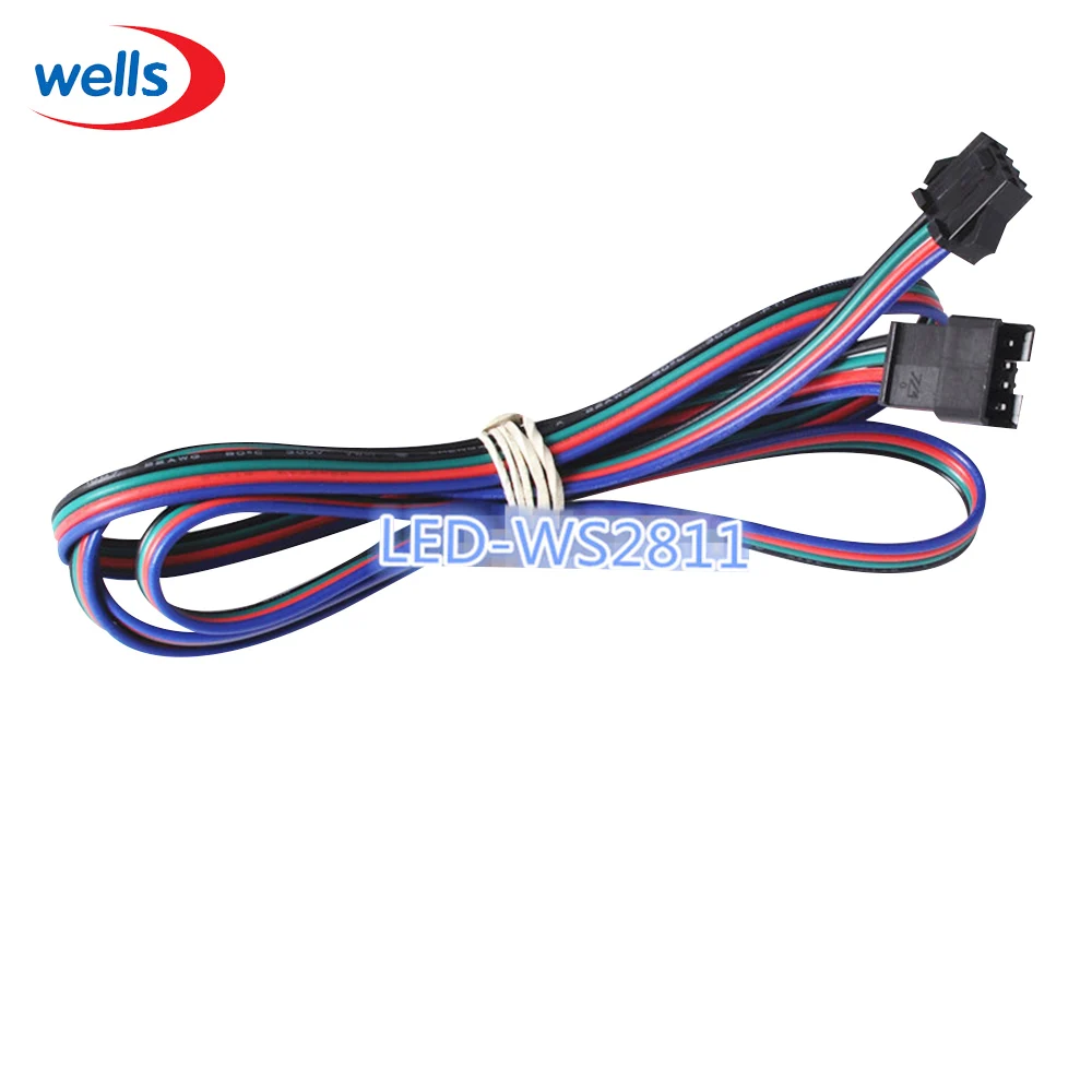 

Express 1PCS 1m Length 4pin JST extention cable Connector For WS2801 LPD6803 LPD8806 LED Strip Module Light