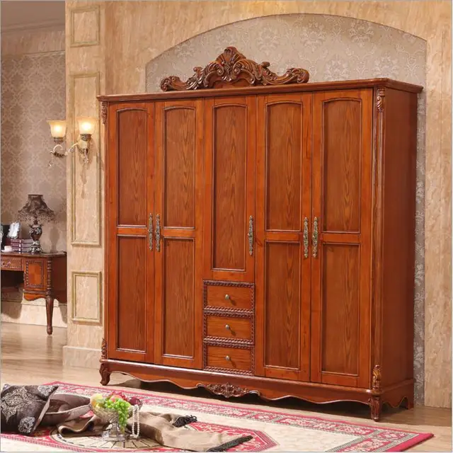 Four Door Wardrobe Antique European Whole Wardrobe French Rural