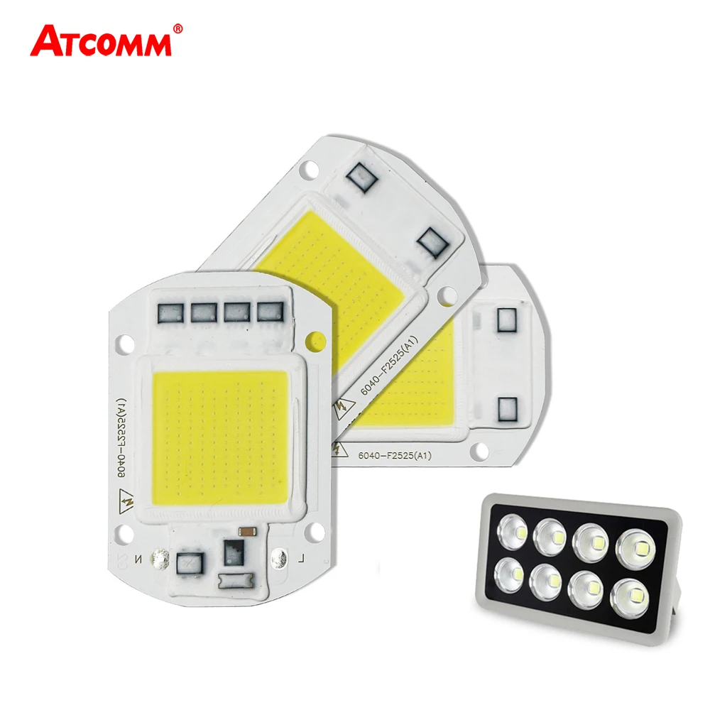 Smart IC LED Matrix For Projectors 20W 30W 50W 110V 220V DIY Flood Light COB LED