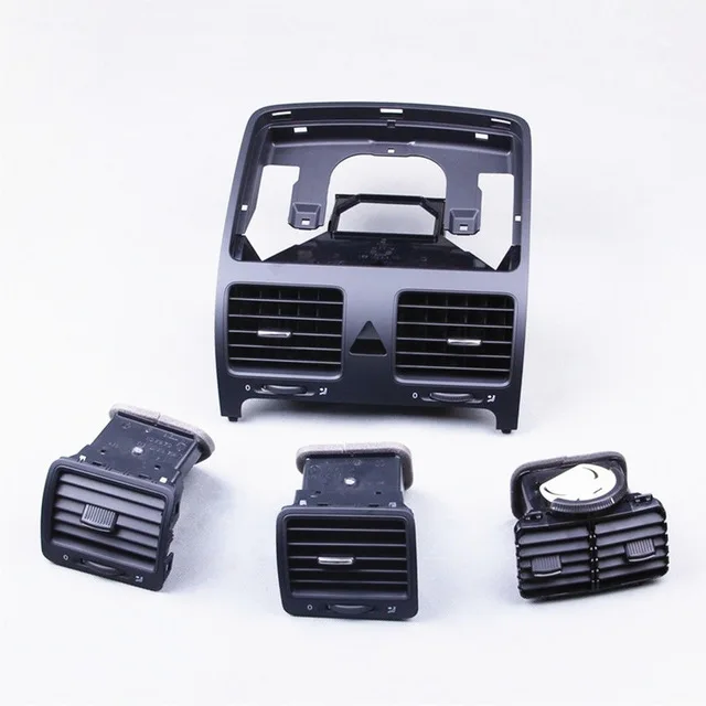 QTY4 VW воздуха на выходе вентиляционный комплект для VW Golf Jetta MK5 MKV 1KD819728 1K0819703/04 1KD819203 автомобиля обмен воздуха Outlet - Название цвета: Черный