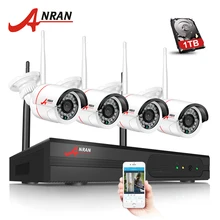 Anran новый список plug and play Беспроводной NVR комплект P2P 720 P HD Открытый ИК ночного видения безопасности IP Камера WI-FI CCTV Системы