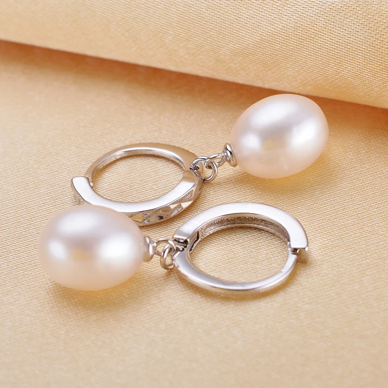 Женские серьги из серебра 925 пробы 8 10 мм 4 цвета|earrings jewelry|pearl earrings925 sterling |