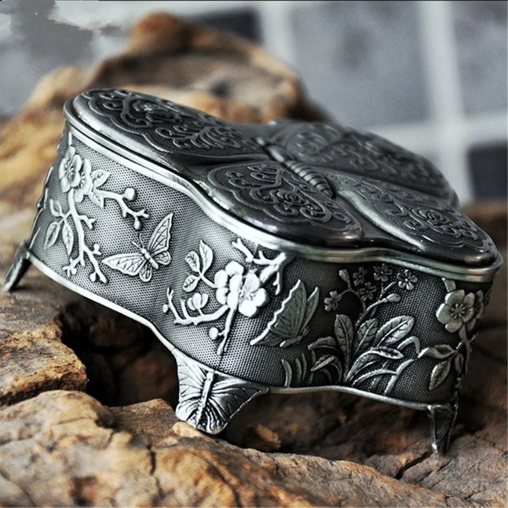 

Butterfly Shape Vintage European Korean Princess Jewelry Box Desktop Storage Box Best Gift for Girlfriends