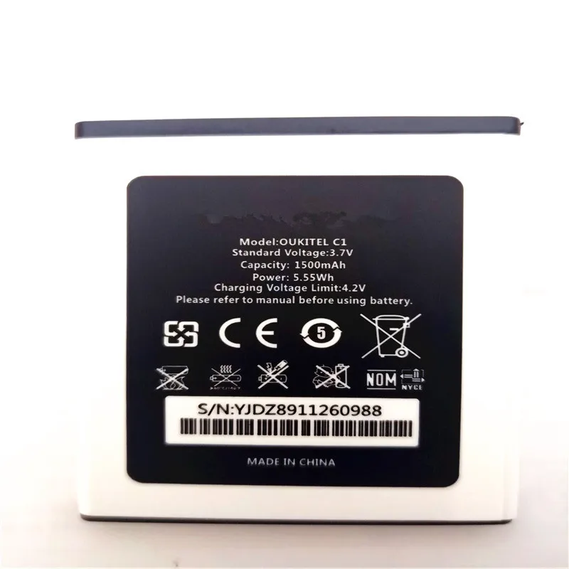

3.7V 1500mAh battery for OUKITEL C1 Cell Phone Batteria Li-Ion Lithium Rechargeable Bateria with phone stander for gift