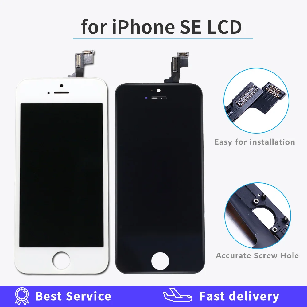 Белый и черный AAAA Качество OEM ЖК-дисплей для iPhone SE сенсорный экран дигитайзер сборка A1723 A1662 A1724 Замена ЖК+ подарок
