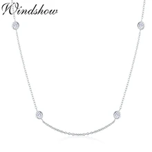 925 пробы, серебряное, круглое, CZ камни, цепочка из бисера, короткое колье, ожерелье для женщин, девушек, ювелирное изделие, колье 1"+ 2"