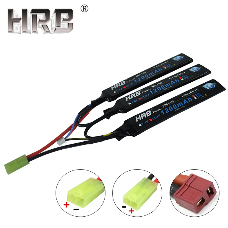 HRB 1200mAh 11,1 V 25C 3S Lipo батарея Tamiya T Deans женский водный Воздушный пистолет электрический RC части мощный Акку для страйкбола пистолет игрушка