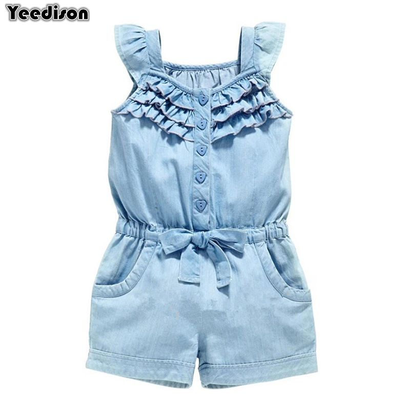 Yeedison Fashion Children Clothing For Girls 2018 Summer Baby Girl Romper Denim Sleeveless Toddler Jumpsuit Cotton Kids Clothes (1)