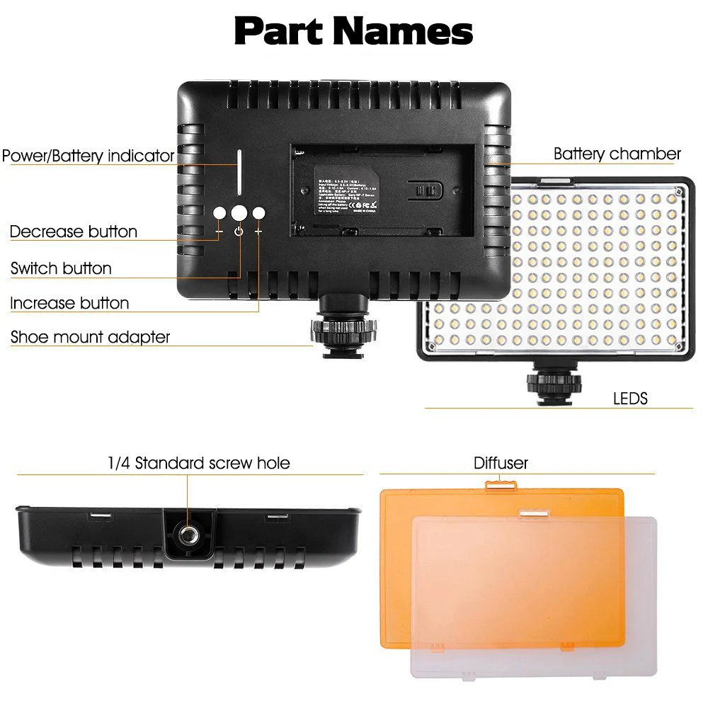  spash TL-160S 2 Sets LED Video Light 3200K/5600K CRI85 Photography Lighting Studio Photo Lamp Panel - 32848928621