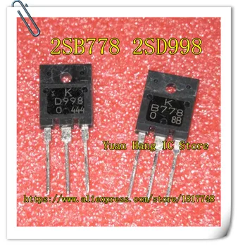 

Free shipping 10pair=20pcs/lot 2SB778 2SD998 B778 D998 High power amplifier tube for acoustic power amplifier