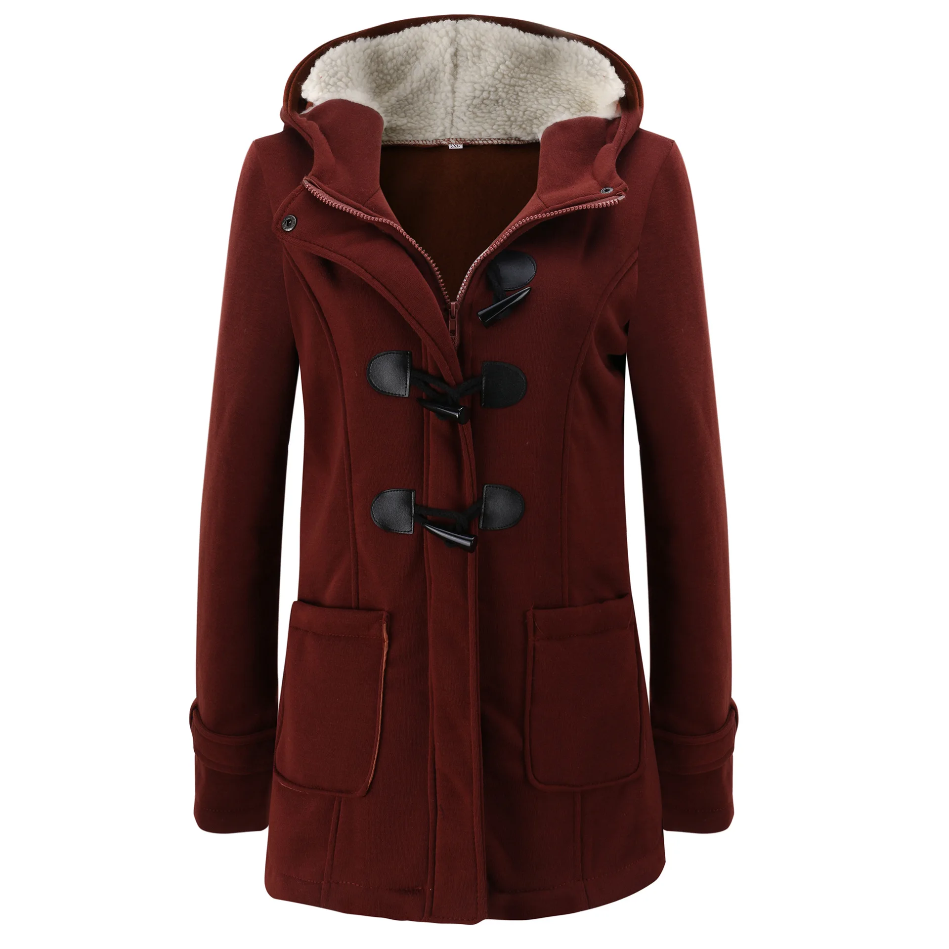 

Fashion Girls Overcoat Hooded Cotton Jacket Women Winter Snow Coat Thick Warm Oversized Windbreaker 3xl 4xl 5xl Parka Female Top