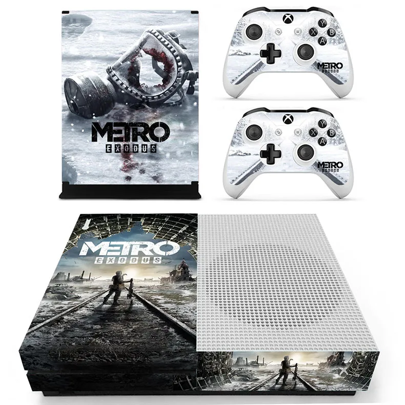 Metro Exodus наклейка для Xbox One S Наклейка s vinilo pegatina для Xbox one тонкая консоль и два контроллера - Цвет: YS-xboxoneS-2073