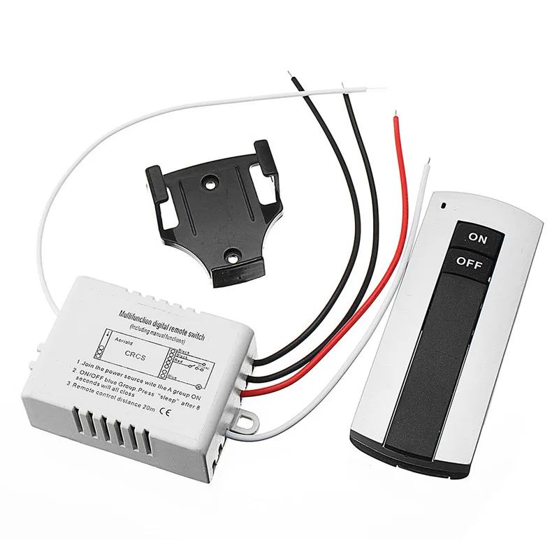 

1 Way ON/OFF Lamp Light Digital Switch Dual Button Wireless Remote Control 240V Best Price