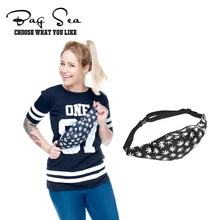 2016 offre Spéciale 20% off 3D taille fanny packs sac pour femmes noir et blanc laisse les hommes voyage de ceinture de mode bolsa feminina sac