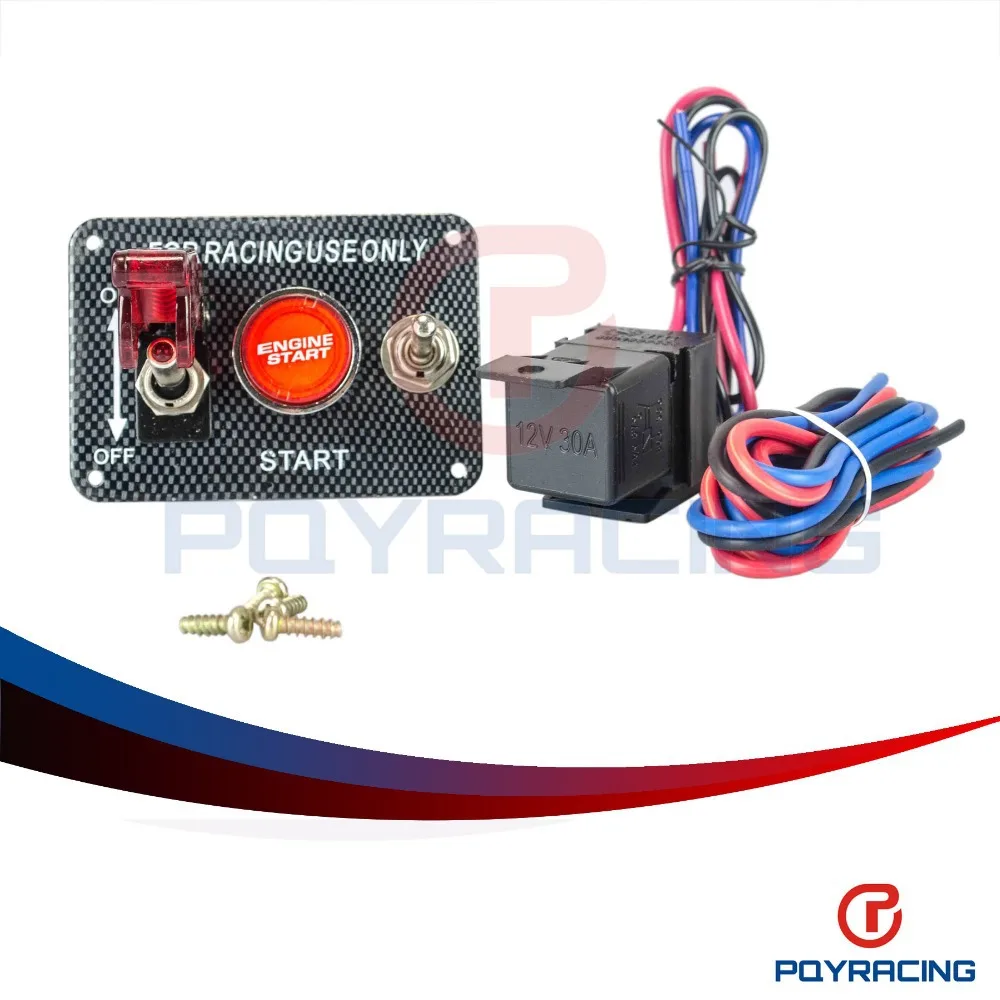 PQY STORE Racing Car Electronics Switch Kit Panel Engine