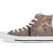 Андерсена Русалочка Высокие холщовые без каблука Повседневное индивидуальный дизайн обувь Прямая