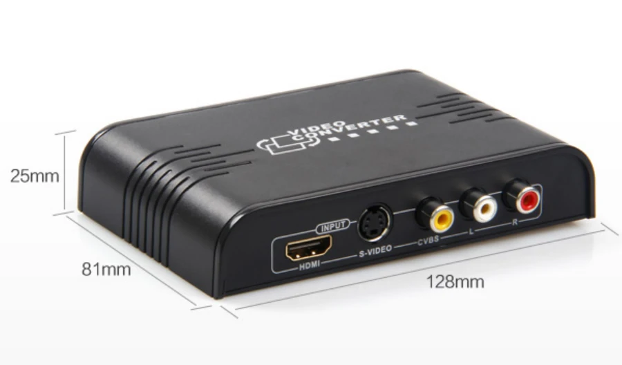 Композитный 3 RCA видео CVBS S-video в HDMI конвертер S-video R/L аудио в HDMI 720 P/1080 P HD Upscaler DVD CD HDTV