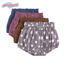 Детские вельветовые Короткие штаны в горошек с цветочным принтом для мальчиков и девочек, летние штаны с цветочным принтом, сетчатые леггинсы для новорожденных, детские штаны, От 0 до 6 лет