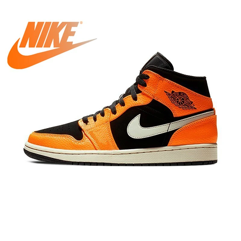 

Original 2018 NIKE AJ1 Men's Basketball Shoes Sneakers Air Jordan High Cut Breathable Comfortable Lace-up Sports Shoes 554724